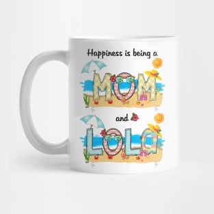 Happiness Is Being A Mom And Lola Summer Beach Happy Mother's Mug